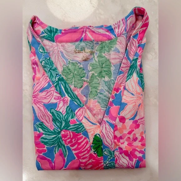 Lilly Pulitzer Lorina V-Neck Dress “Multi Lions Lair” Sz. XXL - Picture 16 of 16